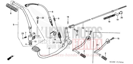 PEDAL/KICK STARTER ARM CG125W de 1998